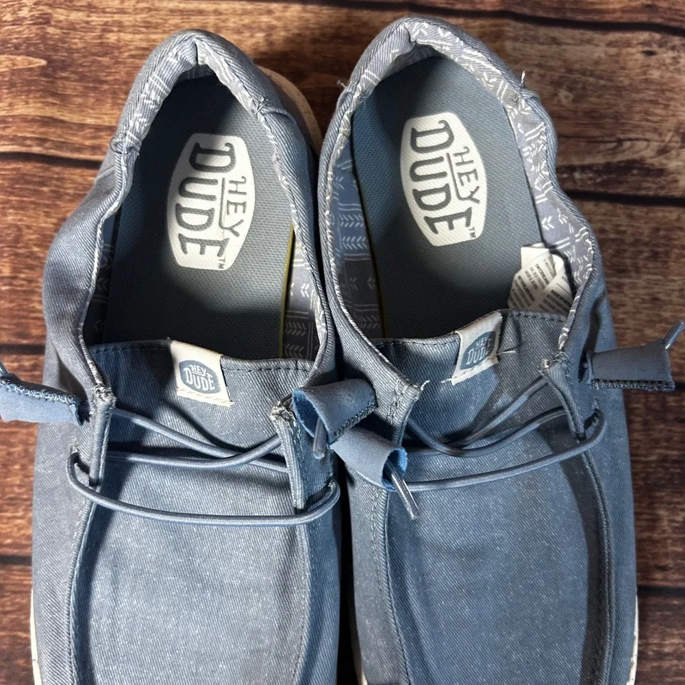 Hey Dude Wendy Stretch Canvas Light Blue Women's Loafers Shoes Size 10 40902-450